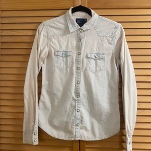 American Eagle jean button down